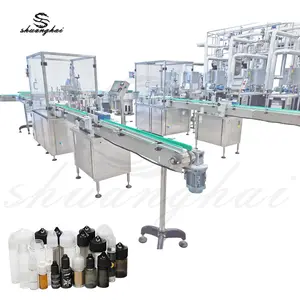 Automatic Liquid Filling Machine 10ml-100ml Vegetable Glycerin Oil Filling Labeling Capping Machine Line