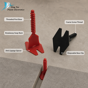 Viti distanziatrici filettate per livellamento piastrelle <span class=keywords><strong>con</strong></span> puntali rinforzati per un allineamento rapido dei tappi su piastrelle in ceramica di grande formato - Product Image 1