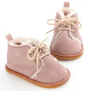 婴儿男孩女孩冬季保持保暖鞋第一次步行运动鞋儿童婴儿婴儿幼儿鞋类固体靴子预步行者