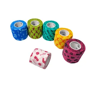 Özelleştirilmiş OEM çok amaçlı kendinden yapışkanlı Vet Wrap köpekler için/atlar olmayan dokuma yapışkan bandaj - Product Image 2