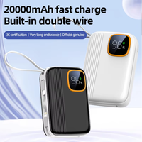 Station de charge portable 20000mAh à prix d'usine, charge rapide 25W, affichage numérique LED, grande capacité, mini batteries externes