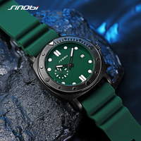 Montre pour homme SINOBI, luxe, étanche, quartz, acier inoxydable, 44 mm, classique, plaqué noir, nouvelle collection 2025