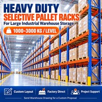 Rayonnages sélectifs robustes pour le stockage en entrepôt industriel de grande envergure