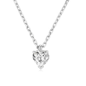 Collana con ciondolo a forma di cuore romantico per donna, gioielli minimalisti per l'uso quotidiano - Product Image 5
