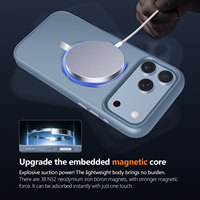 Nouvelle arrivée, design 9H, verre trempé, TPU, PC, coque de protection magnétique antichoc, prise en charge de la charge sans fil pour iPhone 18 Pro Max