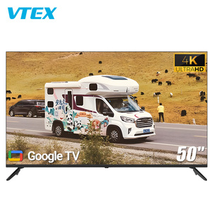 50 pouces Goo-gle <span class=keywords><strong>Camping</strong></span> RV TV 4K UHD 2G 8G chargeur de voiture support mural Smartphone miroir Telesivion caravane Android Smart DC <span class=keywords><strong>12V</strong></span> TV - Product Image 2