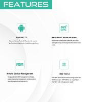 Tablettes industrielles Android 12 de 7 pouces, 800 nits, 1280*800, LTE, GPS, avec CANBus GPIO pour la navigation en bus