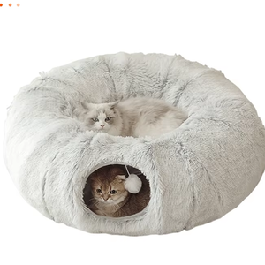 Kedi tüneli pet yuva peluş kış sıcak kedi pedi katlanır yatak - Product Image 2