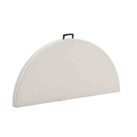 Vente en gros à prix réduit Table pliante ronde blanche en plastique HDPE pour banquet, repas, 180cm, 10 à 12 personnes, pour événement de mariage