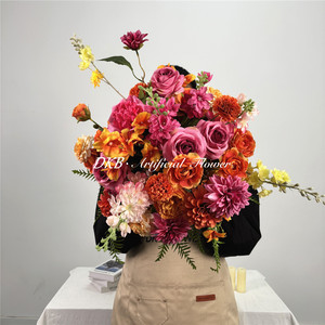 Bola de flores rosas de seda artificial personalizada para decoración de mesas de boda, centros de mesa, decoraciones, bola de flores de rosa - Product Image 5