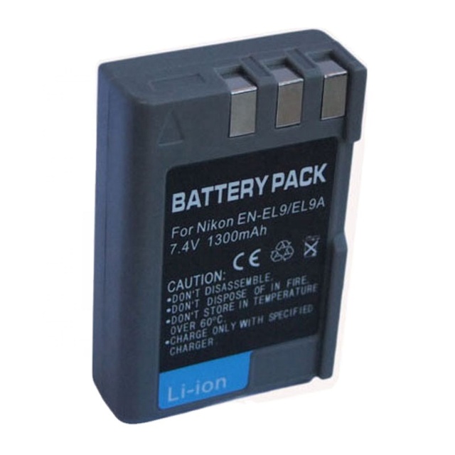 EN-EL9 EN-EL9A Replacement Battery 1300mAh High-Performance for Nikon D40 D60 D3000 D5000 DSLR