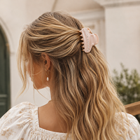 Pince à cheveux personnalisée en acétate, mini pince à cheveux de luxe avec strass pour femmes, dents dorées, OEM ODM, accessoires capillaires en gros