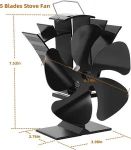 Nuovo Design ad alto flusso d'aria Eco bruciatore a legna stufa ventilatore alimentato a caldo