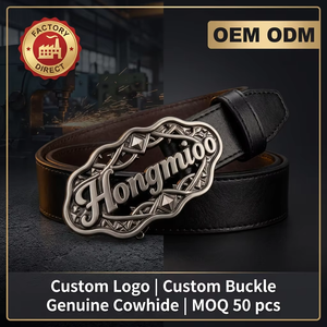 Hebilla de Cinturón de Metal con Forma de Letra y Logotipo de Marca Personalizado de Diseñador de Fábrica, Cinturón de Cuero Genuino de Lujo para Hombre, Cinturón Personalizado para Hombre - Product Image 1