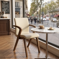 Chaise de salle à manger en cuir moderne, légère, durable et confortable pour la maison, le bureau, l'appartement et la restauration