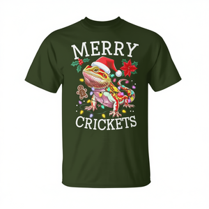 Camiseta con estampado de dragón barbudo y luces navideñas Merry Crickets - Product Image 2