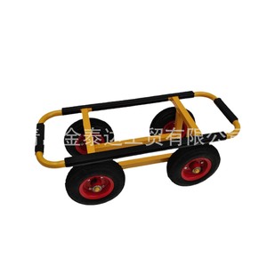 Chariot à main à quatre roues en fer rouge, chariot à outils mobile industriel TC2007A - Product Image 5