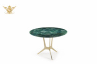 Table basse de luxe légère, mobilier de maison, table d'appoint en laiton doré, ensemble en marbre naturel, sur mesure