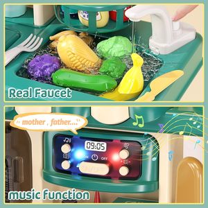 Juego de 47 Piezas de Juguetes de Cocina para Niños, Cocina de <span class=keywords><strong>Juguete</strong></span> con Fregadero, Accesorios de Cocina, Utensilios de Cocina - Product Image 3