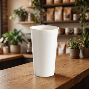 White Single Wall <b>Disposable</b> Paper <b>Cup</b> for Hot Drinks 20 oz - Product Image 2