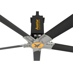 Ventilateur de plafond industriel HVLS à haut volume et basse vitesse pour les grands espaces, entrepôts, usines et solutions de ventilation commerciale - Product Image 1