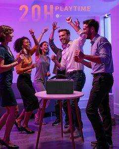 Altavoz Bluetooth tipo Boombox de Madera al por Mayor: 80W de Potencia Máxima y 20H de Reproducción, Bajos Profundos <span class=keywords><strong>con</strong></span> Subwoofer y TWS para Fiestas/Aire Libre/Jardín/Pareo/Hogar - Product Image 5