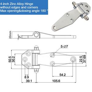 4 "Industrial Style Flat Hersteller Schrank Kühlschrank Ofen Tür scharnier - Product Image 4