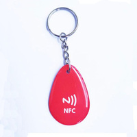 13,56 MHz ISO 14443A NFC-Tag Schlüssel bund Epoxy-Schlüssel anhänger Google Reviews-Tag mit einem NFC-Chip