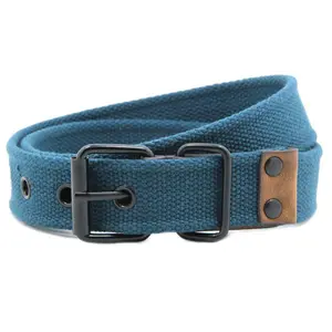 Cinturón de lona elástico con hebilla de aleación ajustable para niños y niñas Ajuste relajado sin hebilla para pantalones vaqueros - Product Image 1