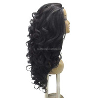 Nouveautés Perruques Bandeau Semi-Perruques Synthétiques Cheveux Afro Bouclés Yaki Auburn Ondulés à l'Eau Noués à la Main de 24 Pouces pour Femmes Noires