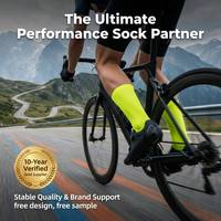 Chaussettes de cyclisme en nylon à compression technique avec logo personnalisé et dégradé, respirantes, anti-humidité, OEM ODM, pour le cyclisme sur route