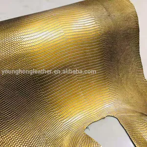 2021 новый стиль Золотистый металлический цвет Натуральная Кожа Ящерицы