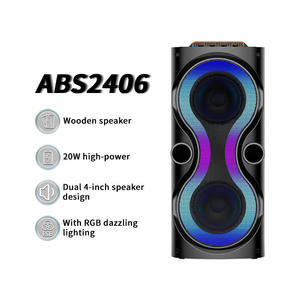 Potente Altavoz Doble de 20W con Luces de Colores y Control Remoto, <span class=keywords><strong>Radio</strong></span> <span class=keywords><strong>FM</strong></span>, Micrófono y Pantalla Grande para Diversión Familiar de Karaoke - Product Image 3
