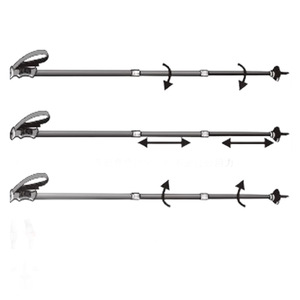 Bâtons de randonnée Youyou en alliage d'aluminium, 3 sections réglables, absorption des chocs par ressort, bâtons de trekking, bâtons de marche en plein air - Product Image 5