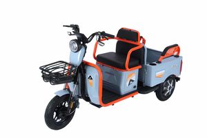 Tricycle électrique à double rangée avec siège enfant - Vitesse unique 48V Capacité 3 personnes pour les trajets parent-enfant - Product Image 2