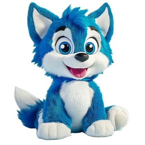 Peluche Personalizzato su Misura, Giocattolo in Peluche a Forma di <span class=keywords><strong>Lupo</strong></span>, Bambola Mascotte Personalizzata, Regalo per Bambini - Product Image 2
