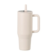 Nouveau gobelet durable en acier inoxydable à double paroi 40oz gobelet isolé sous vide avec poignée portable et paille