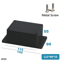 Boîtier électrique étanche pour extérieur 115*90*55mm, boîtier d'instrument, boîtier de projet en plastique noir, boîte de jonction de connexion