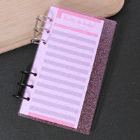 DIY desain Anda sendiri A6/A5 Loose-Leaf pengikat tahan air 6-Ring Binder bening akrilik Notebook Cover 2 Pack untuk penggunaan sekolah kantor