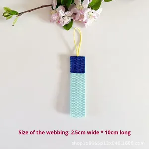 Korean Style 2.5CM Candy Color Contrast <b>Polyester</b> Webbing Short Phone Case <b>Lanyard</b> Luggage Anti-Lost Tag Keychain - Product Image 6