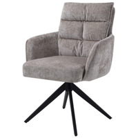 Fauteuil rembourré chaise de salle à manger pivotante rembourrée pour salon chaise de salle à manger avec 180 chaises de salle à manger à fonction rotative