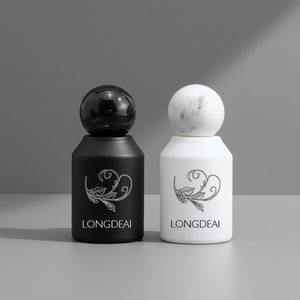 OEM Luxury Cylinder Black Perfume Bottle 30ml 50ml 100ml Eco-friendly Glass Perfume Bottles with <b>Resin</b> Cap and Box Packaging - Product Image 3