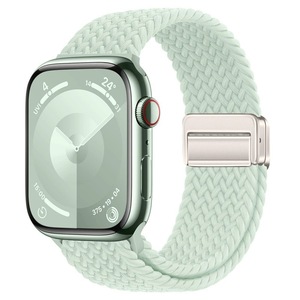 Correa <span class=keywords><strong>de</strong></span> Nailon Trenzado <span class=keywords><strong>de</strong></span> Última Moda para <span class=keywords><strong>Apple</strong></span> Watch, 46mm 49mm, Hebilla Magnética, Brazalete para iWatch Series 10 9 8, Correa Deportiva - Product Image 1