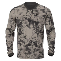 Vêtement de chasse pour homme de haute qualité sur mesure en gros, jersey 100% polyester, séchage rapide, sublimation, manches longues, chemise de chasse orange