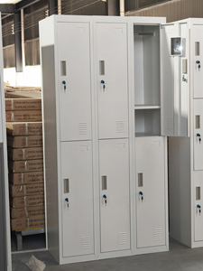 Casier en acier à 6 portes avec serrure <span class=keywords><strong>Armoires</strong></span> de rangement pour vêtements de <span class=keywords><strong>travail</strong></span> en métal assemblées pour les bureaux et la salle de sport pour les <span class=keywords><strong>vestiaires</strong></span> - Product Image 6