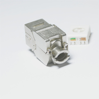 Connecteur RJ45 Cat6 UTP Ethernet 8P8C Modulaire Double Jack IDC Femelle pour Carte PCB, 100 Pièces
