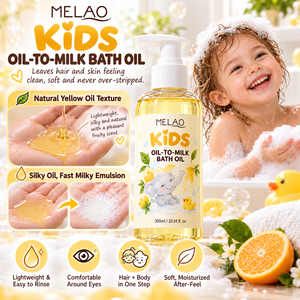 Huile de bain pour bébé marque privée, huile pour enfants, gel douche lait 2 en 1, shampoing et gel douche, nettoyage doux sans larmes, huile shampoing pour bébé - Product Image 3