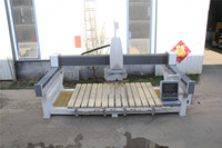 Machine de découpe de pierre CNC 5 axes à positionnement par caméra, pour carreaux et dalles, et pour le granit