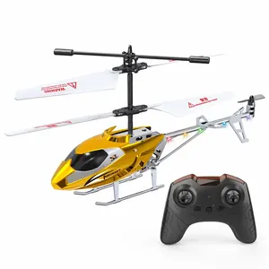 Mainan helikopter Remote Control, helikopter mainan terbang kecil dengan lampu dan kabel pengisi daya Usb