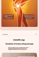 Masseur de jambes 3-en-1 avec fermeture éclair, chaleur et compression, pour mollets et cuisses, bottes de massage pour soulager les jambes enflées et la douleur